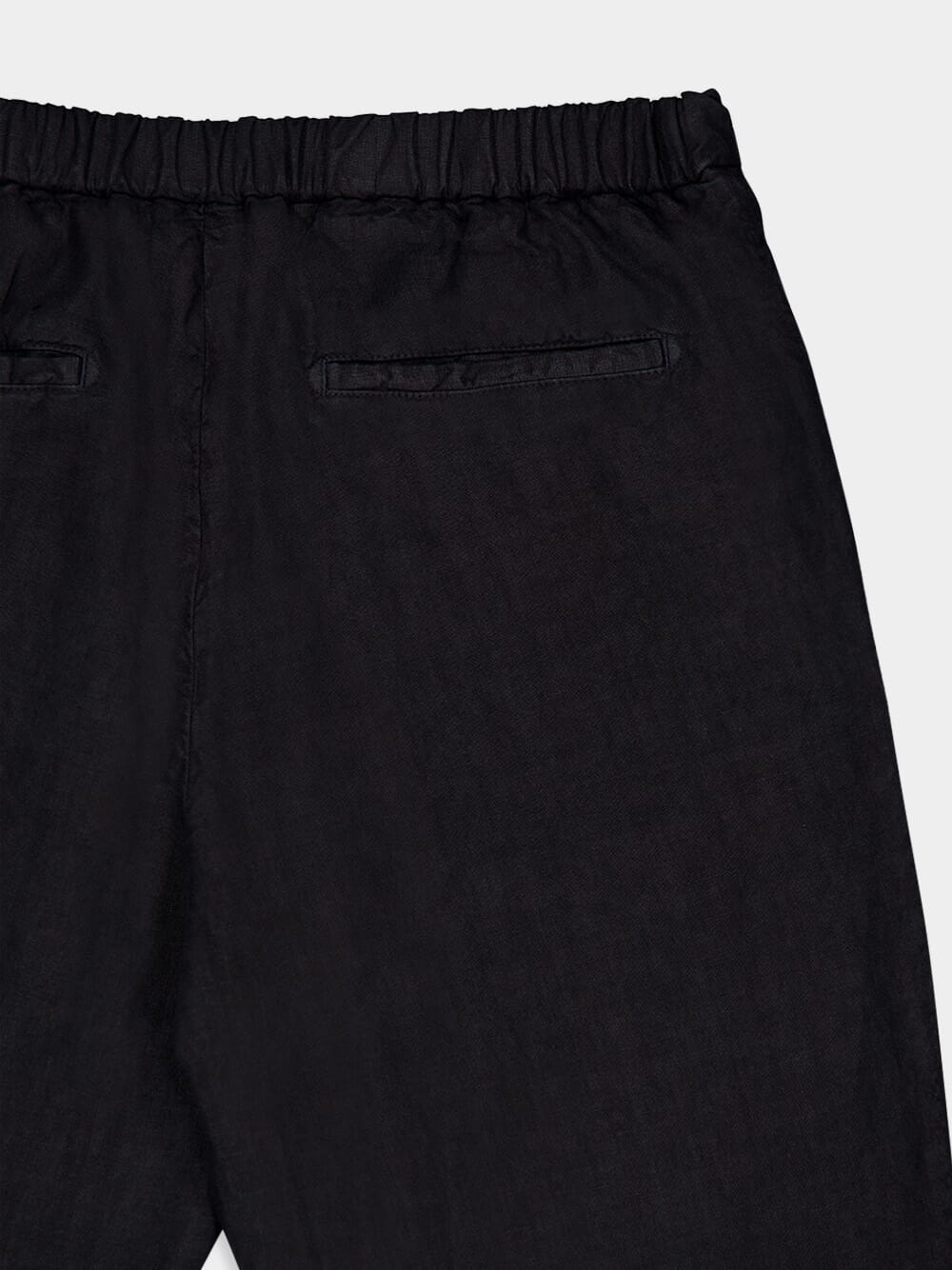 Tailored Black Linen Trousers - Image 4
