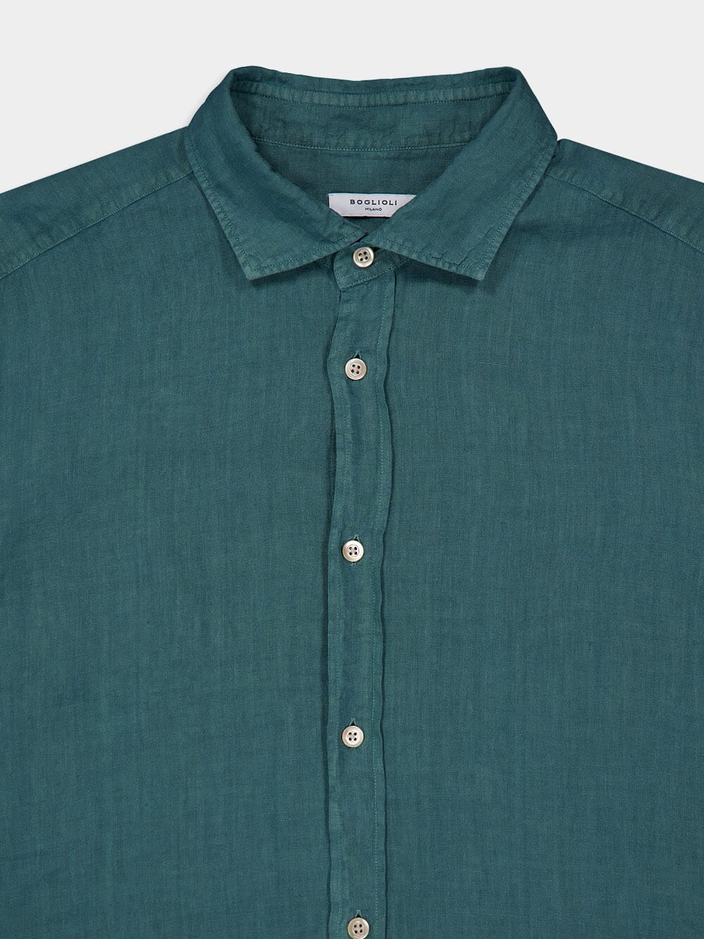 Teal Linen Shirt - Image 3