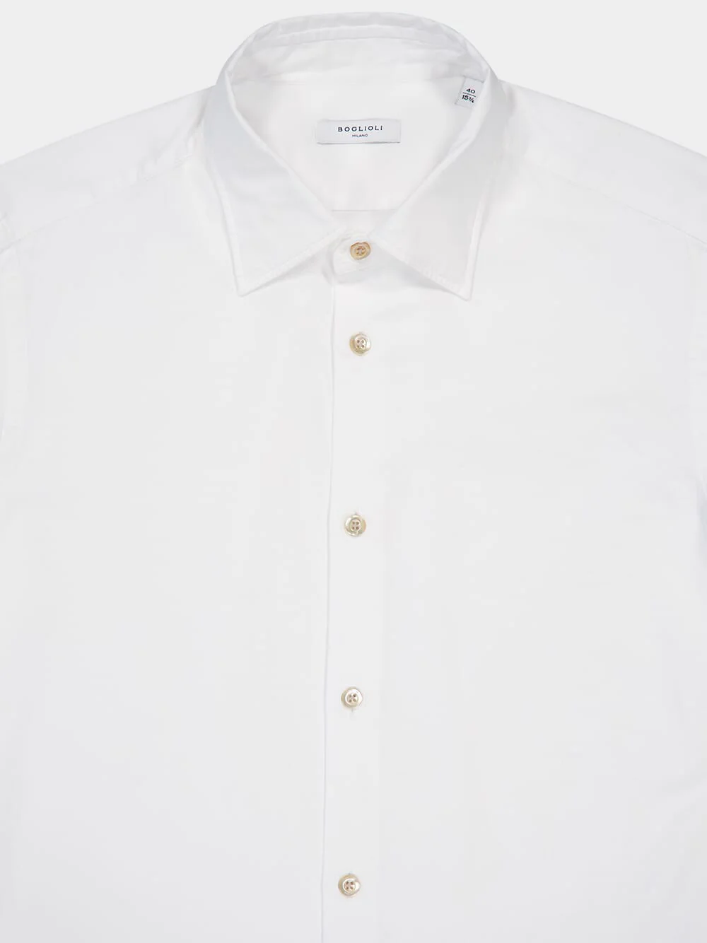 White Cotton Button-Up Shirt - Image 3