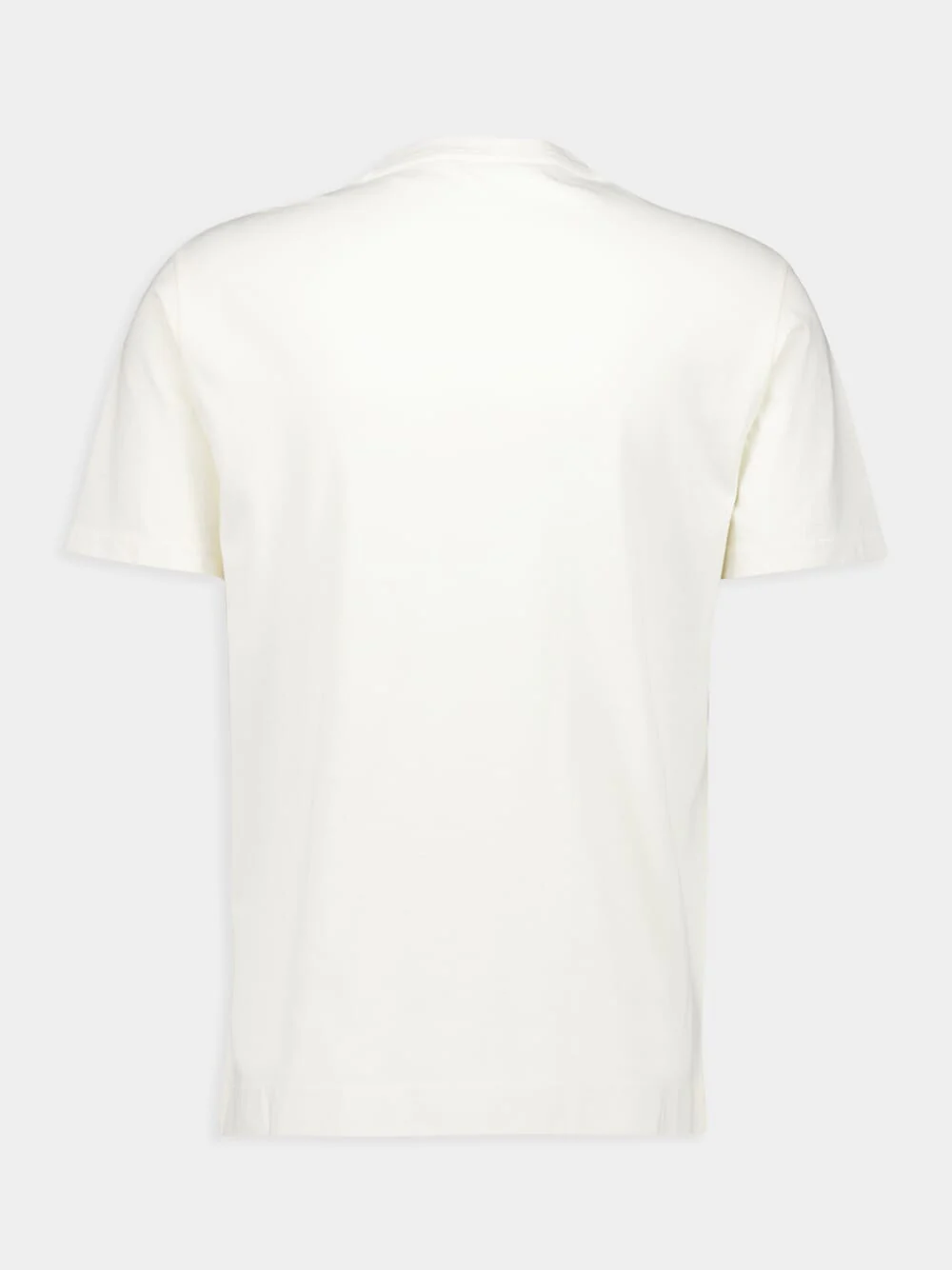 White Cotton Crew Neck T-Shirt - Image 2