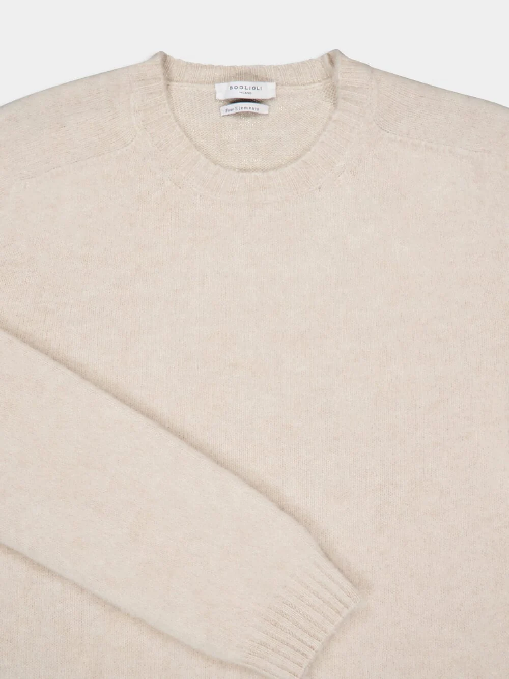 Wool and Cashmere Beige Sweater - Image 3