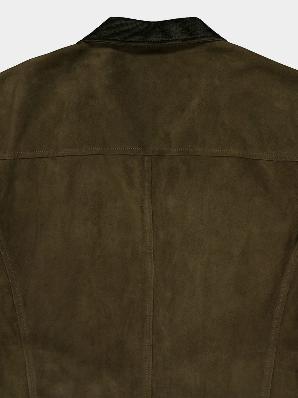 Zip-Up Suede Leather Jacket - Image 6