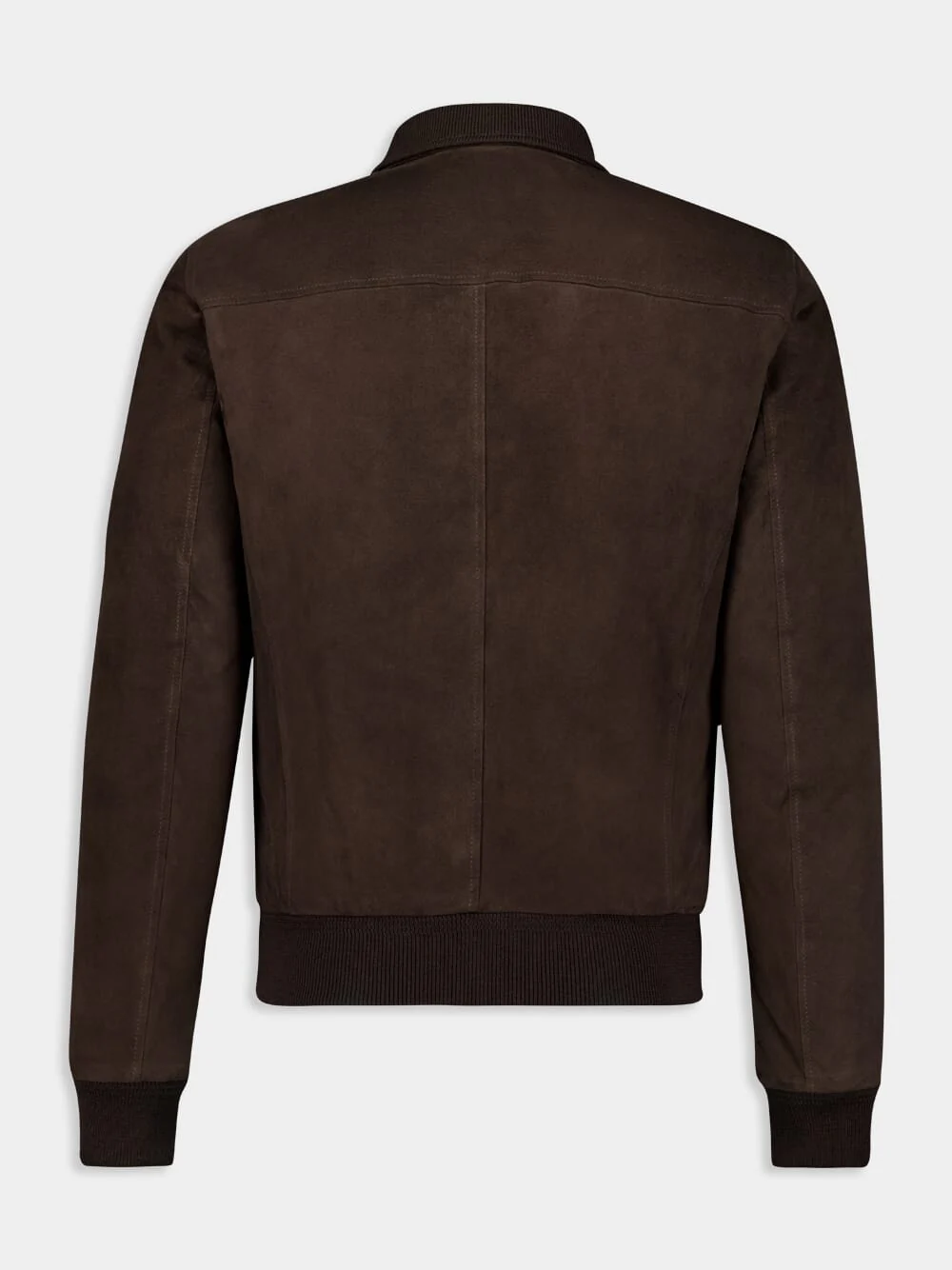 Zipped Leather Bomber Jacket - Image 2