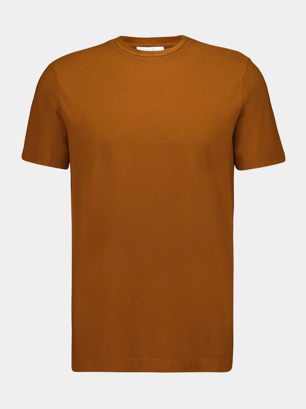 Copper Cotton Linen Crew Neck T-Shirt
