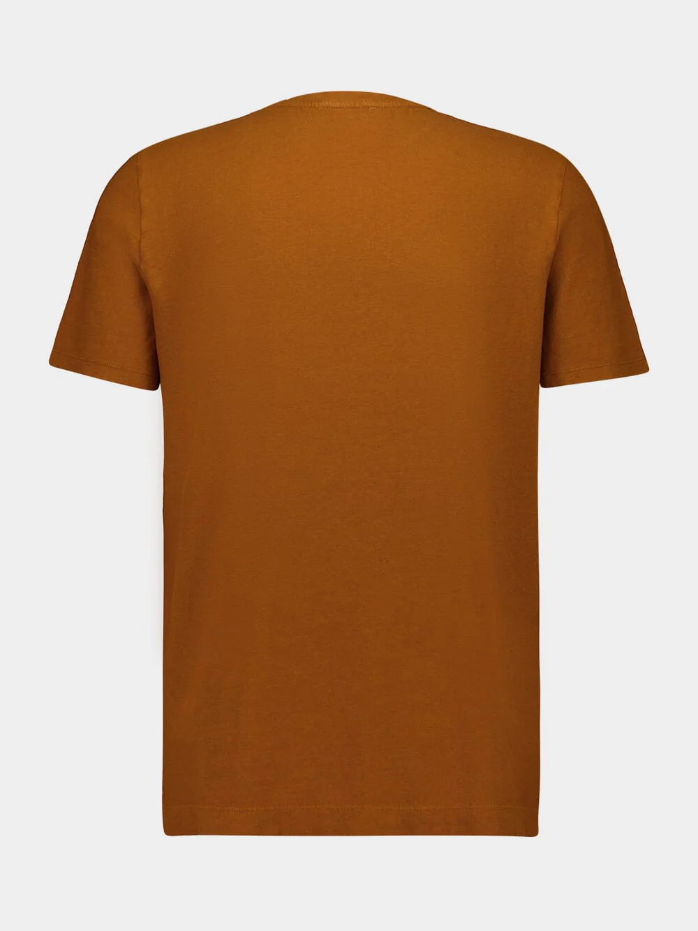 Copper Cotton Linen Crew Neck T-Shirt - Image 2