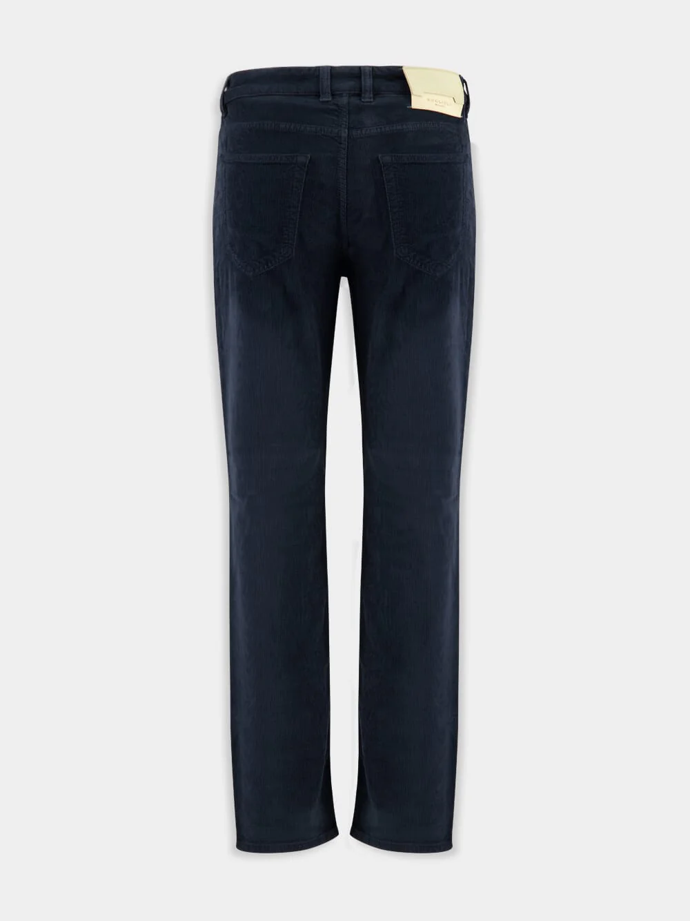 Dark Blue Regular Fit Corduroy Trousers - Image 2