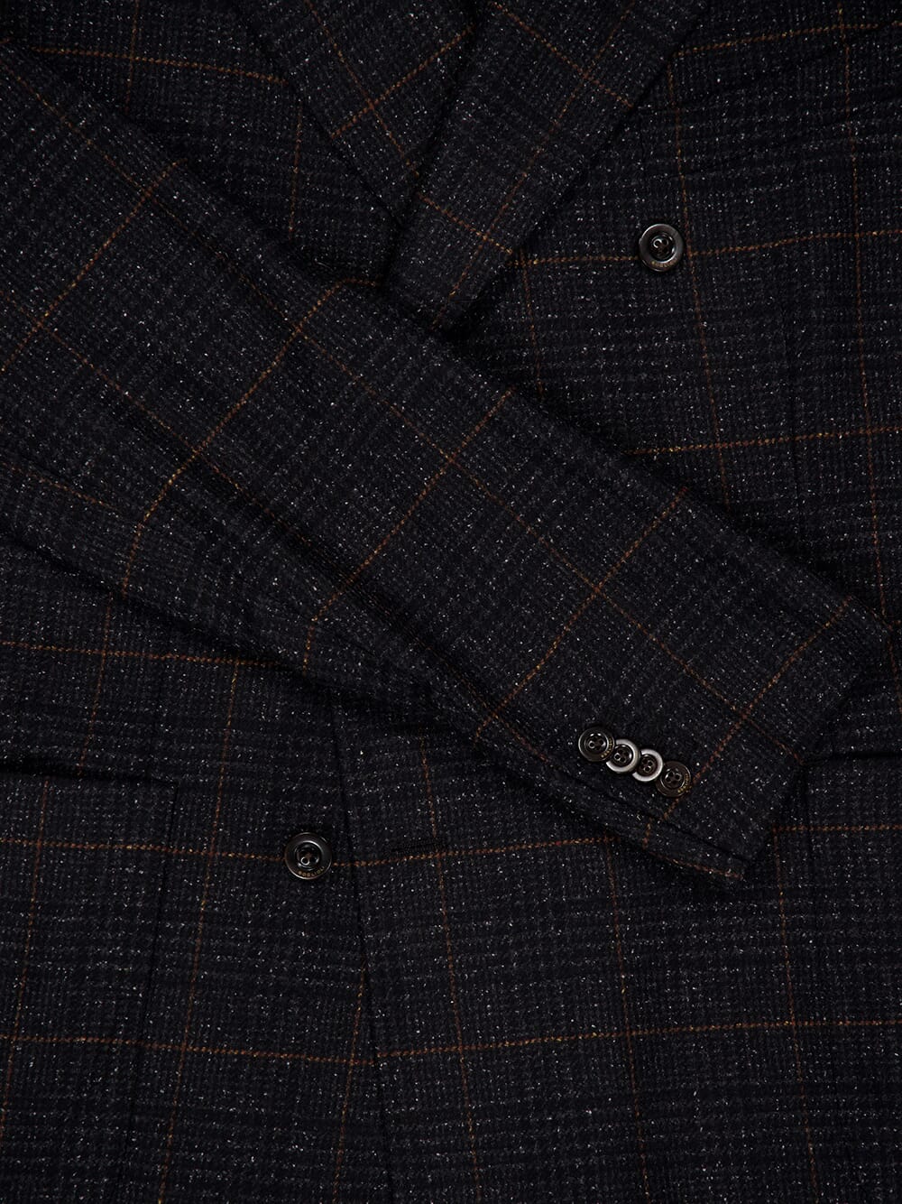 Dark Grey Double-Breasted Wool-Silk Blazer - Image 4
