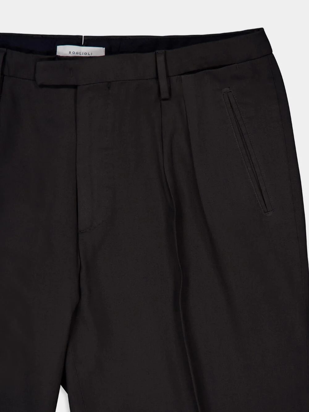 Dark Grey Virgin Wool 2-Pleat Trousers - Image 4