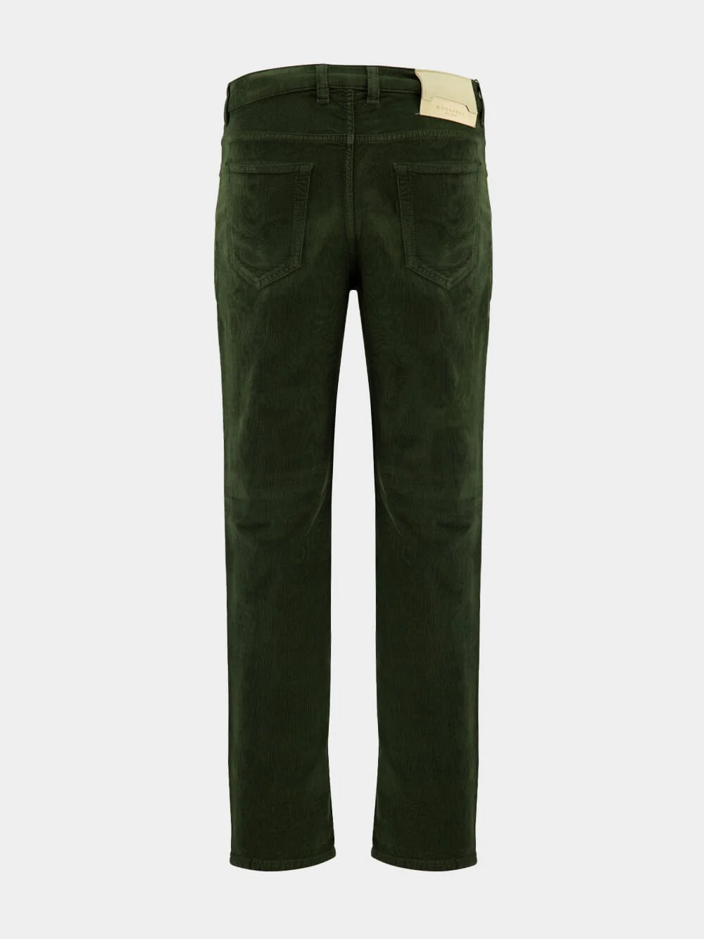 Green Regular Fit Corduroy Trousers - Image 2