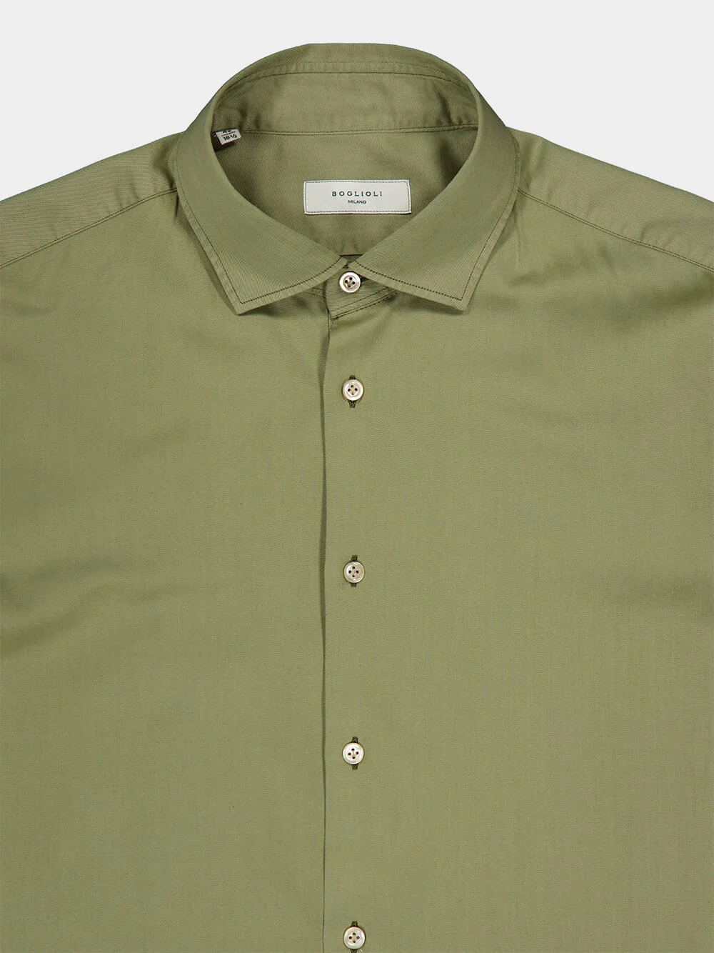 Green Regular Fit Shirt in Cotton Blend - Image 3