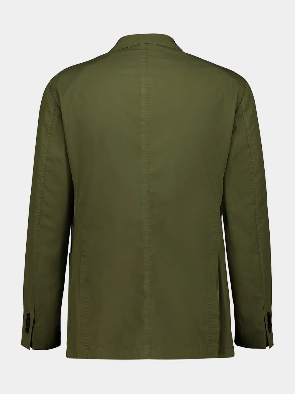 Khaki Green Cotton Blazer - Image 3
