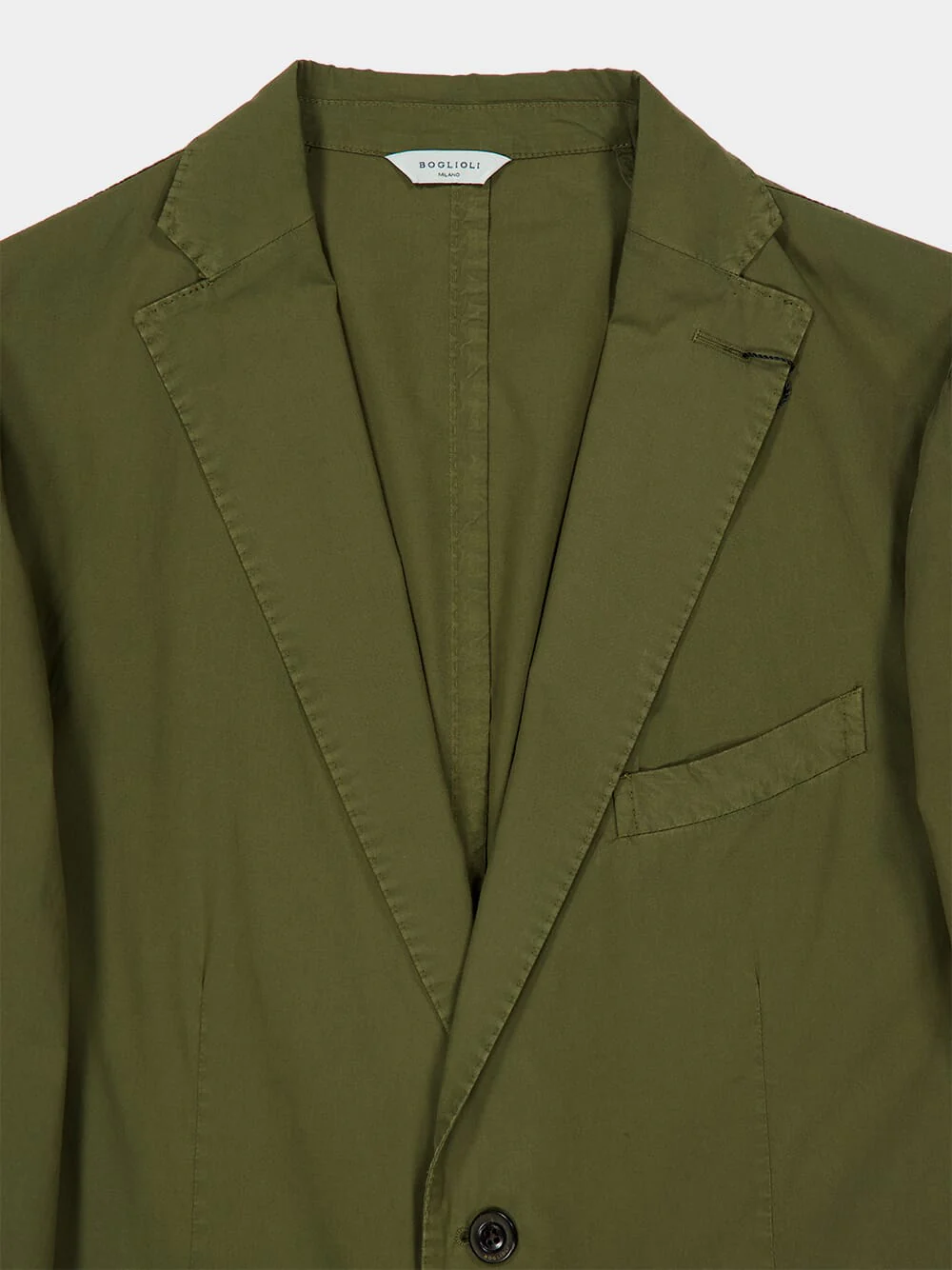 Khaki Green Cotton Blazer - Image 4