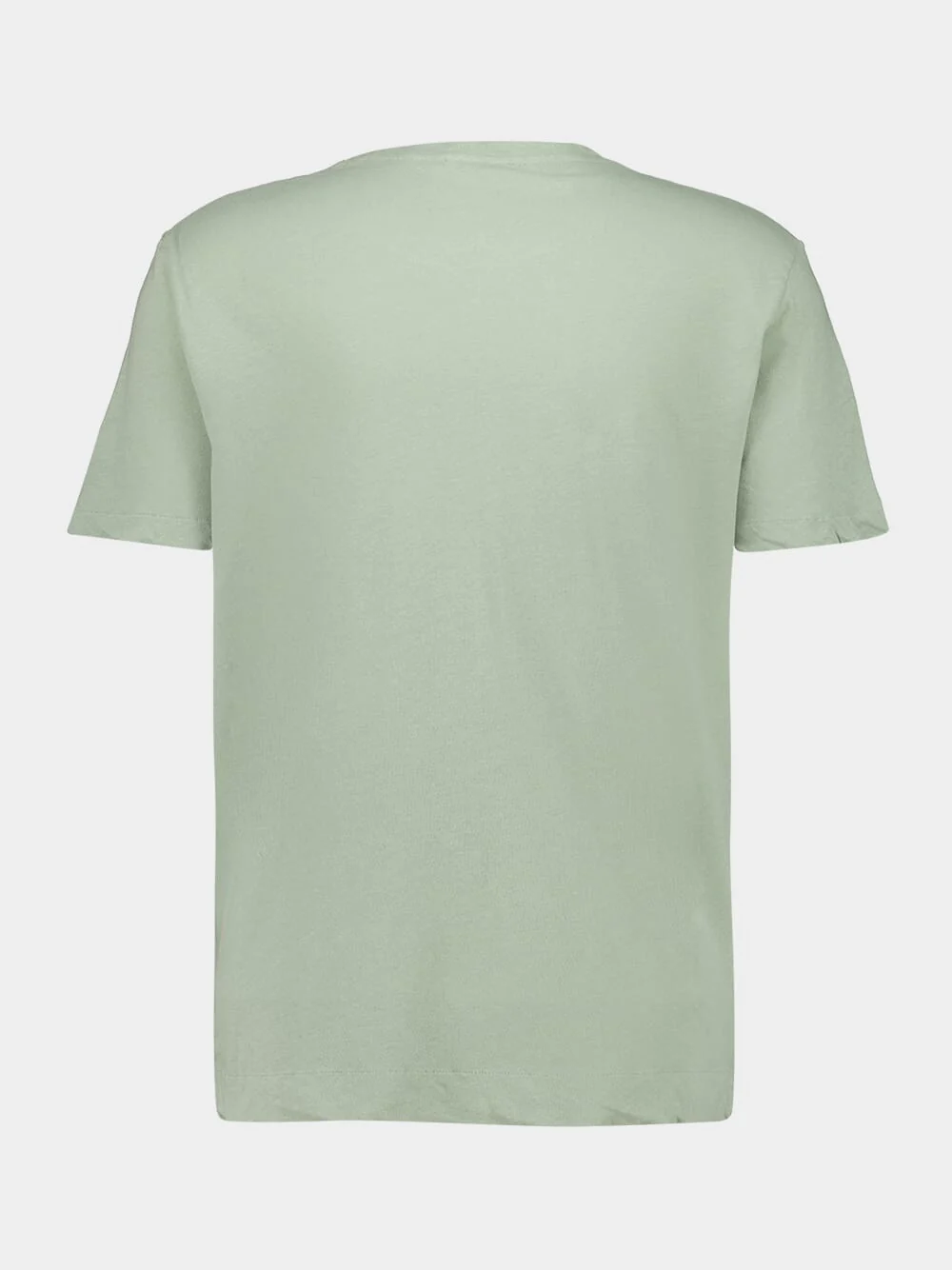 Light Green Cotton Linen Crew Neck T-Shirt - Image 2