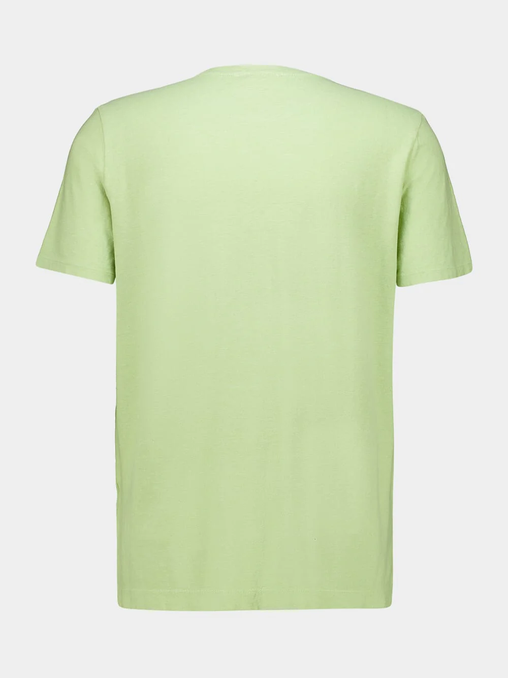 Light Green Cotton Linen Crew Neck T-Shirt - Image 2