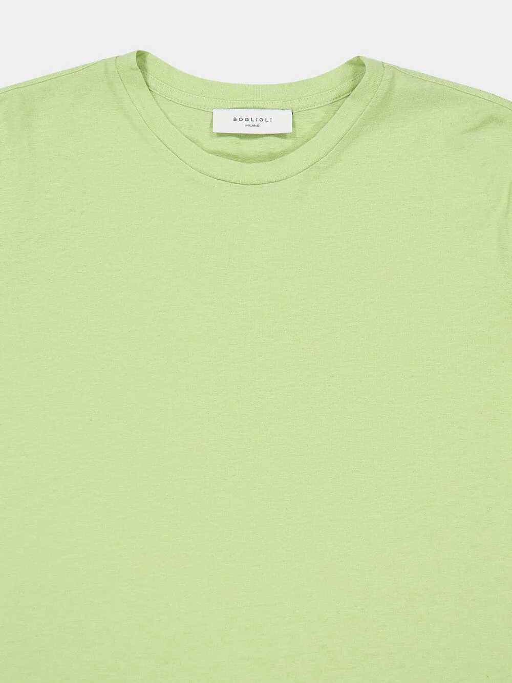 Light Green Cotton Linen Crew Neck T-Shirt - Image 3