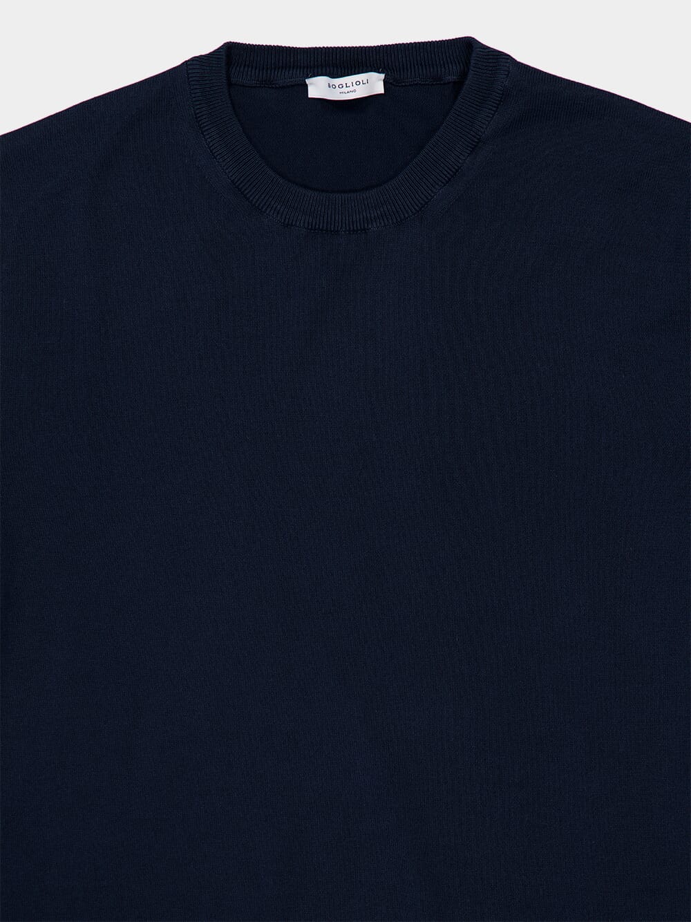 Navy Blue Cotton Crew-Neck Jumper - Image 3