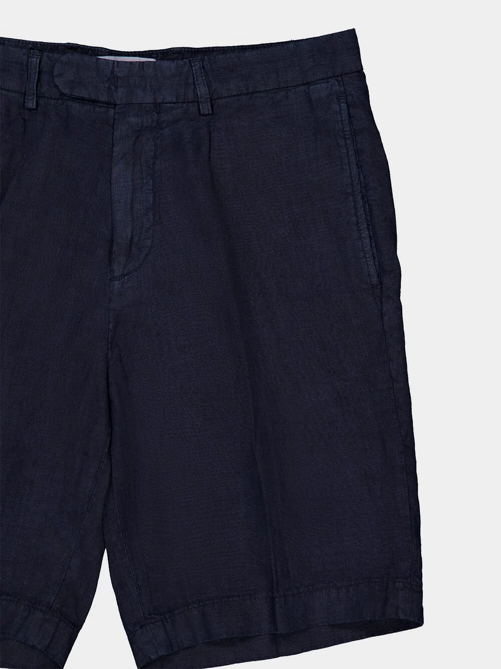 Navy Blue Linen Shorts - Image 3