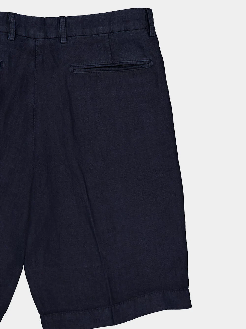 Navy Blue Linen Shorts - Image 4