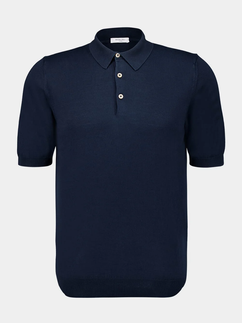 Navy Blue Regular-Fit Cotton Polo