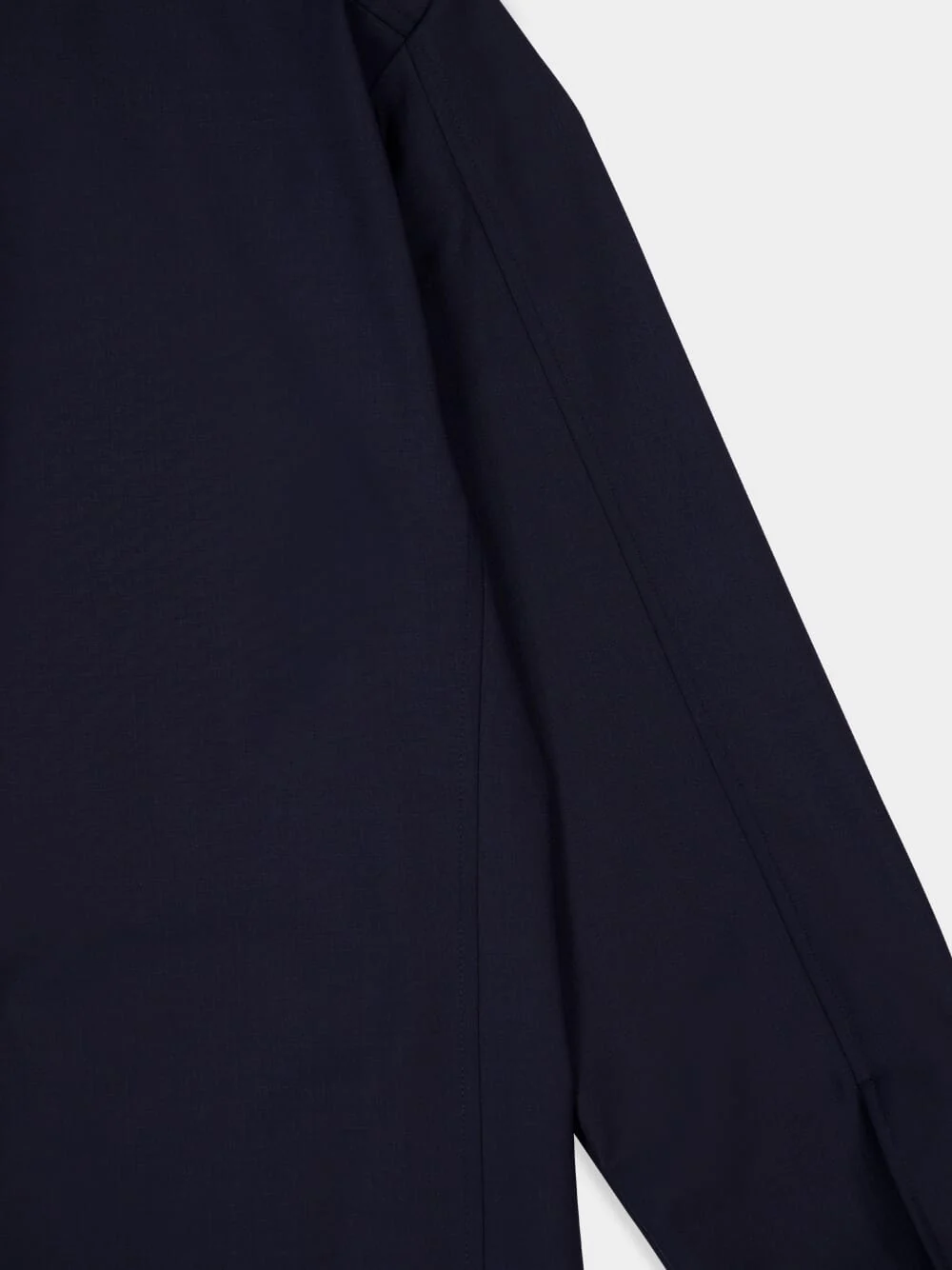 Navy Blue Wool Blend Overshirt - Image 4