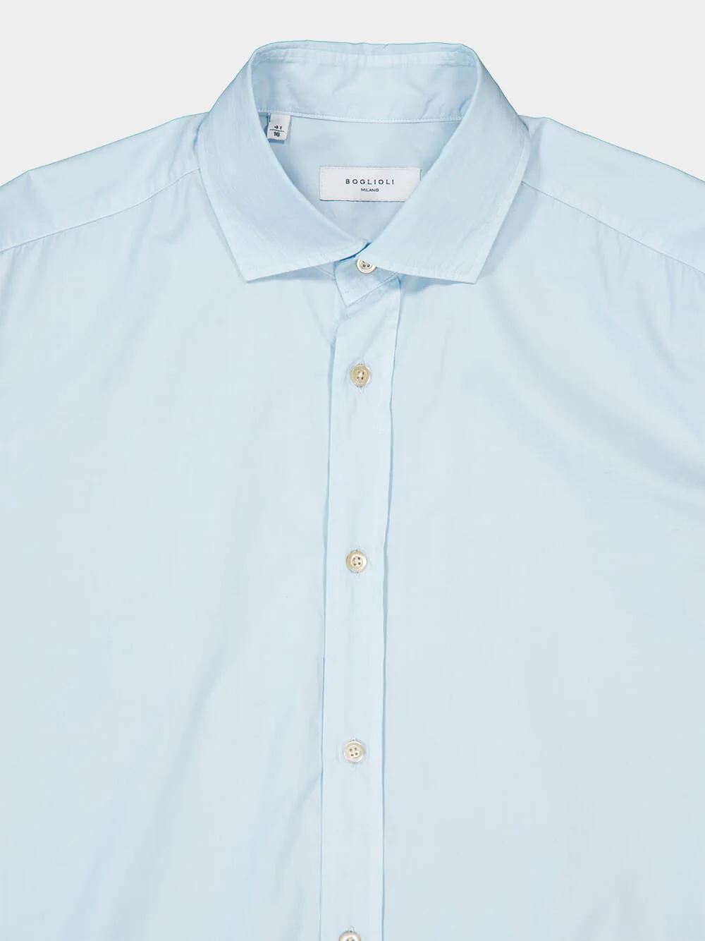 Sky Blue Cotton Long-Sleeve Shirt - Image 3