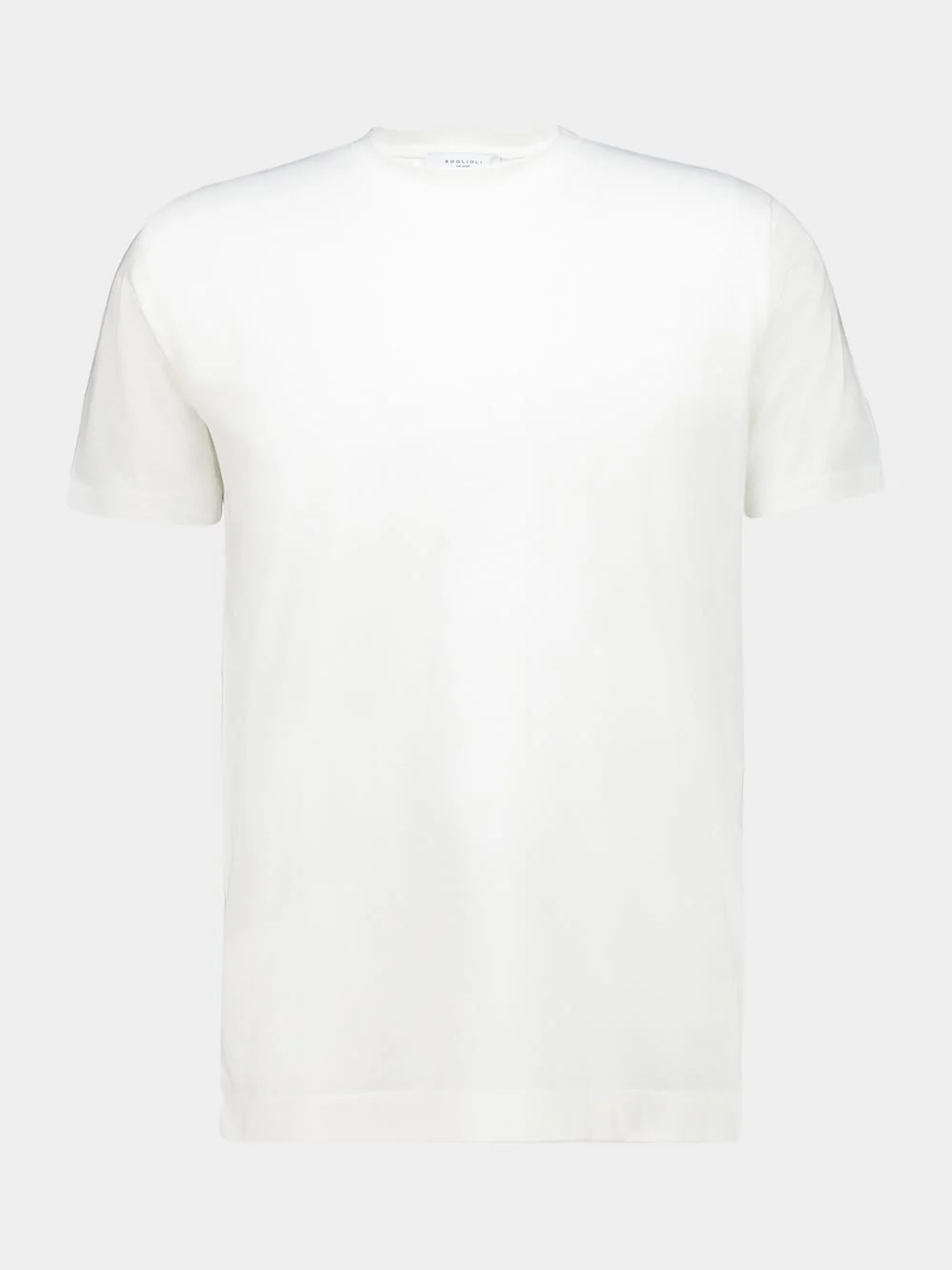 White Cotton Crew Neck T-Shirt