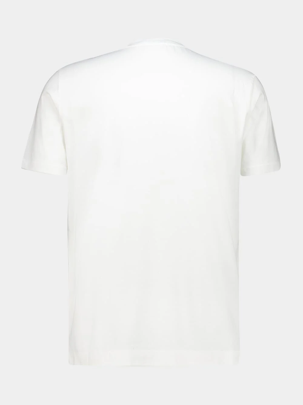White Cotton Crew Neck T-Shirt - Image 2