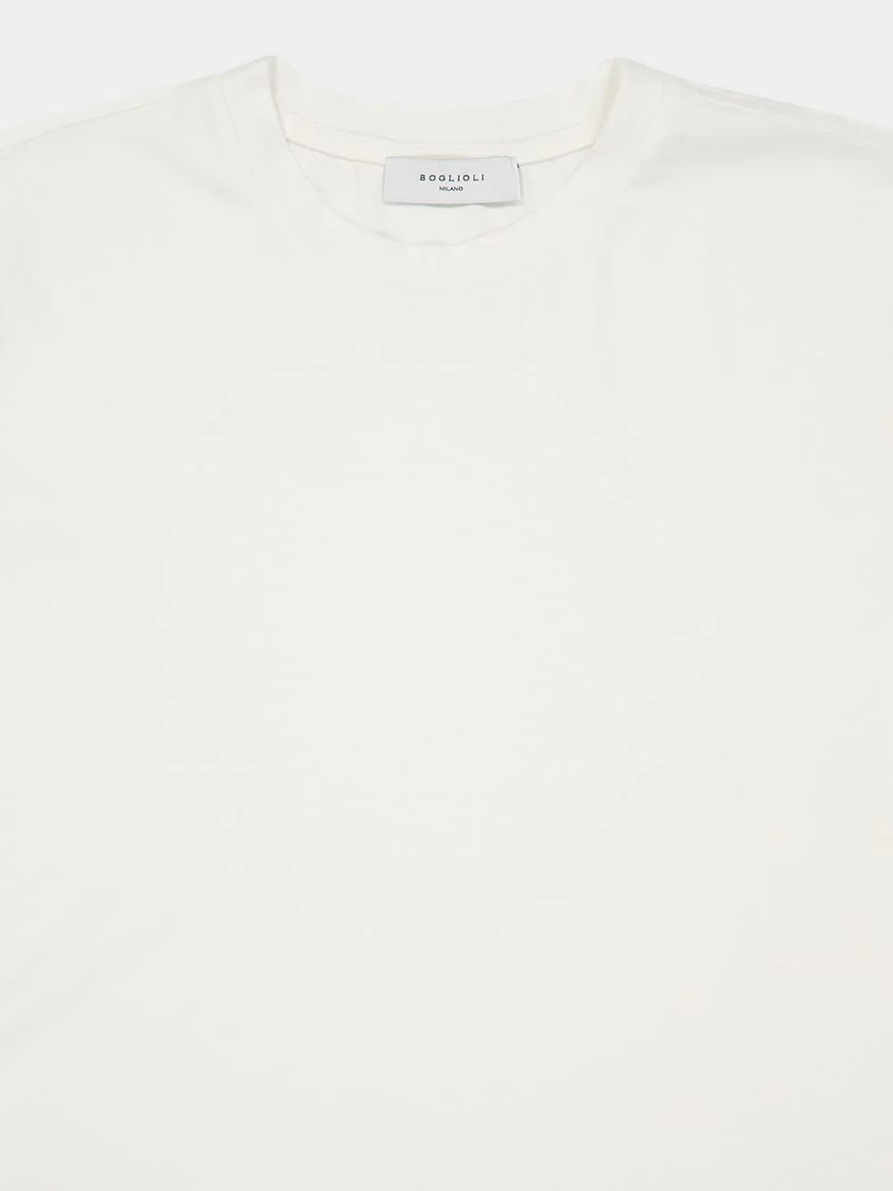 White Cotton Crew Neck T-Shirt - Image 3