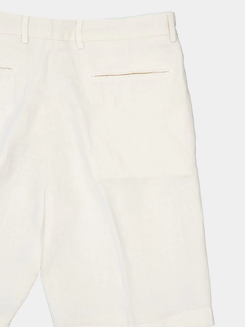 White Linen Shorts - Image 4