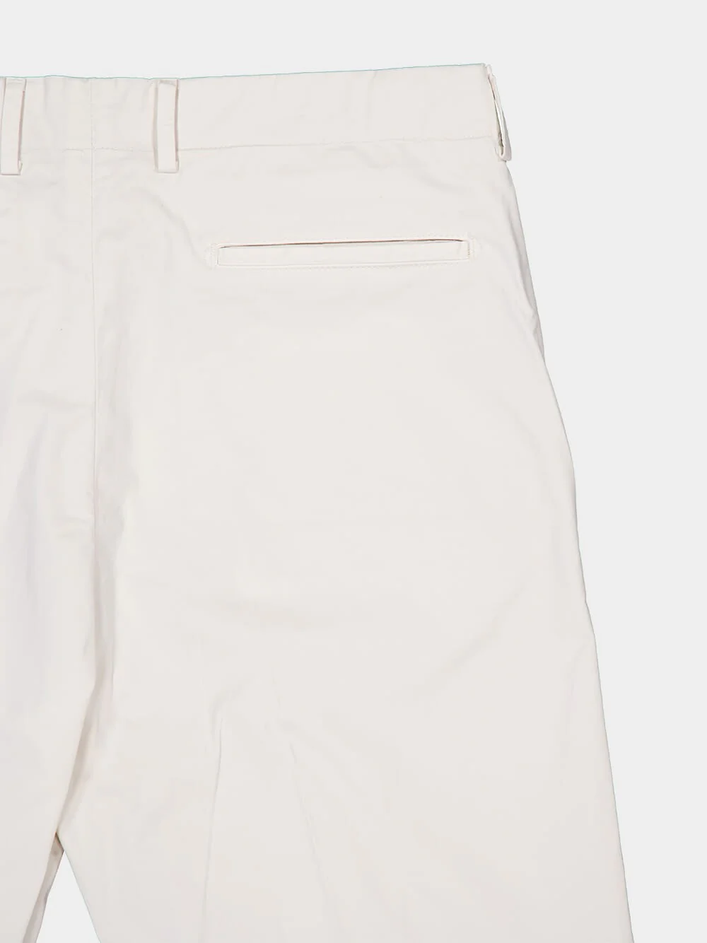 White Regular Fit Cotton Trousers - Image 4