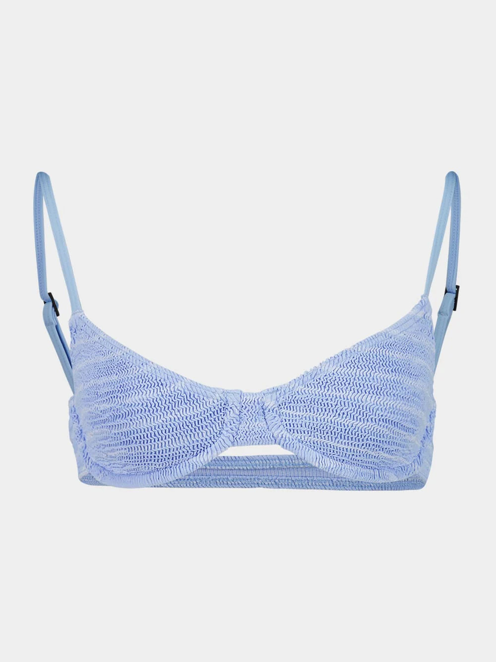 Powder Blue Stripe Gracie Balconette Bikini Top
