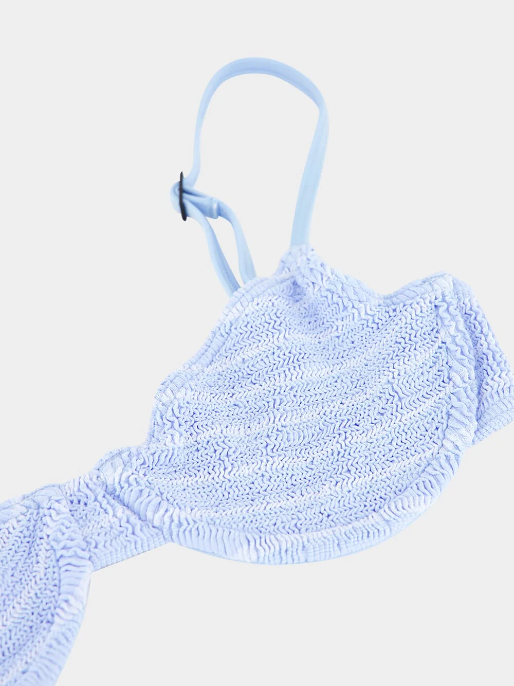 Powder Blue Stripe Gracie Balconette Bikini Top - Image 3