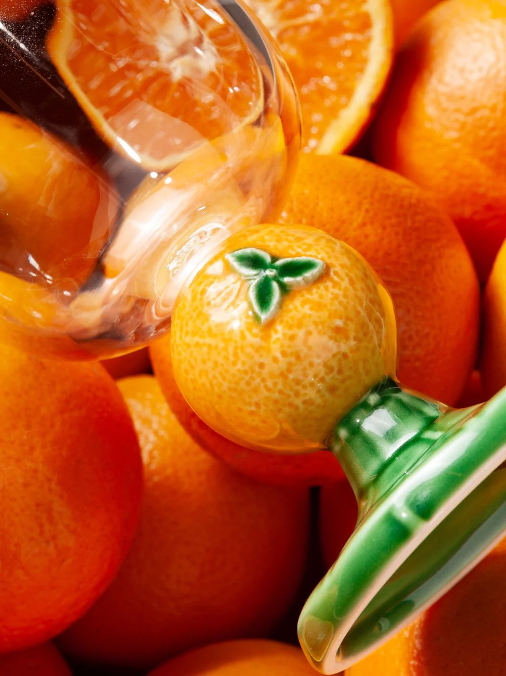 Glass Goblet with Orange - Image 3