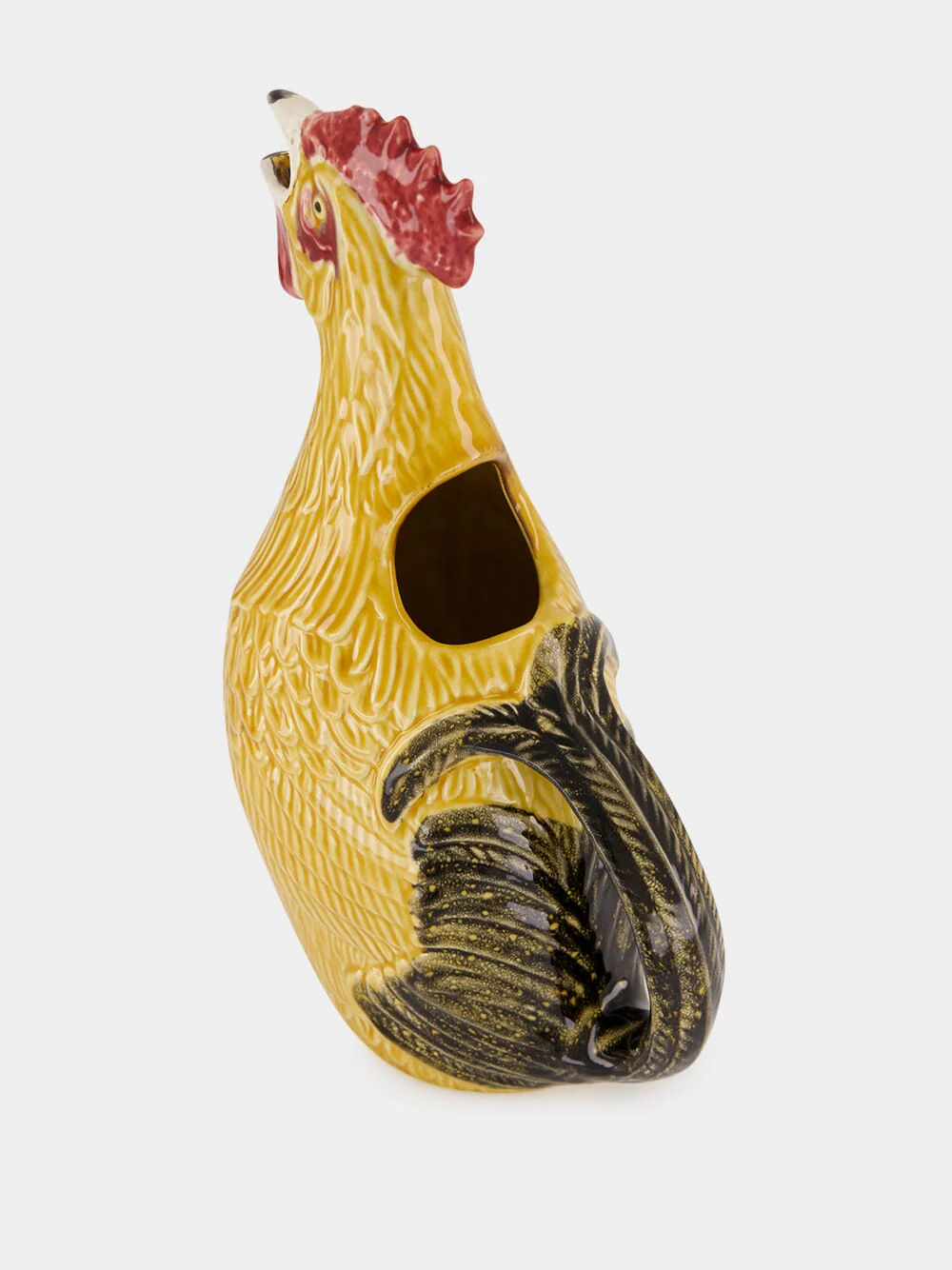 Yellow Ceramic Rooster Jug 30cm - Image 2