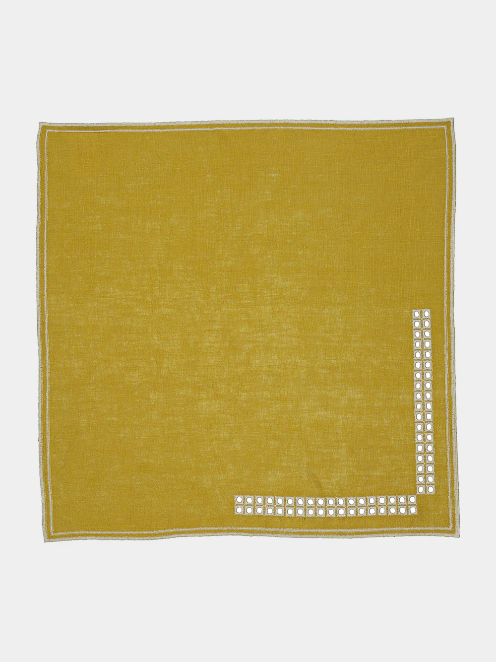 Erica Linen Napkin in Curry and Mastice