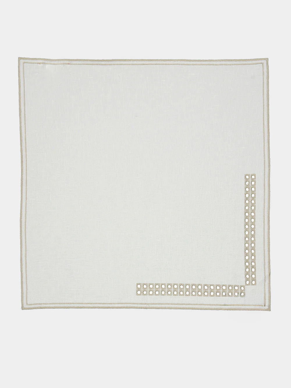 Erica Linen Napkin in Ivory and Mastice