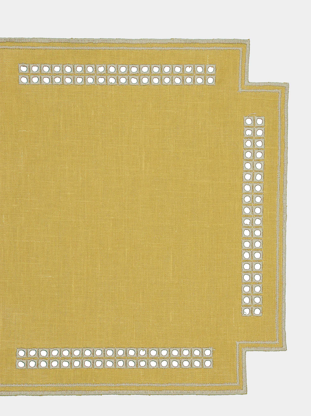 Erica Linen Placemat in Curry and Mastice - Image 4