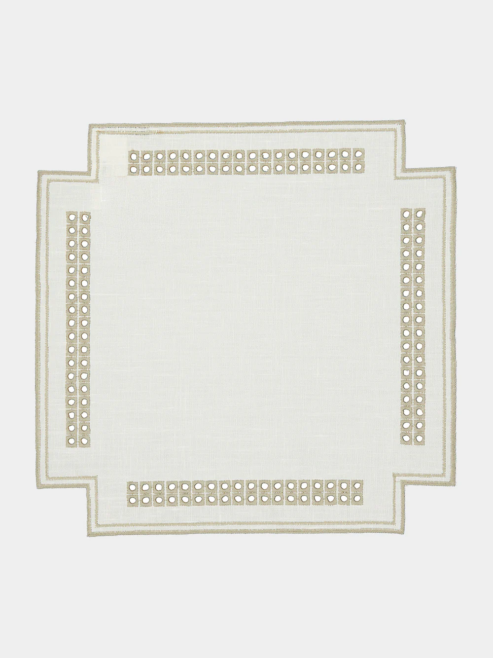 Erica Linen Placemat in Ivory and Mastice