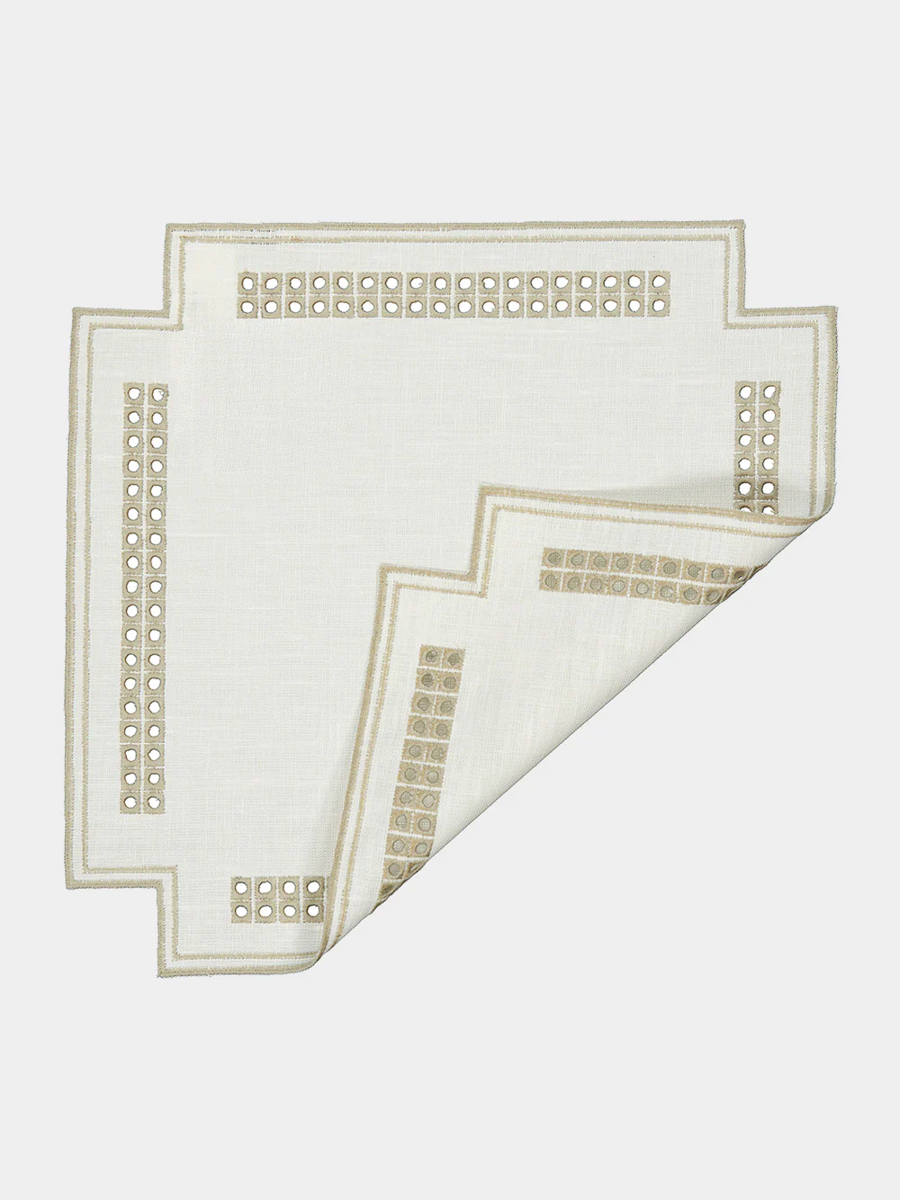 Erica Linen Placemat in Ivory and Mastice - Image 3