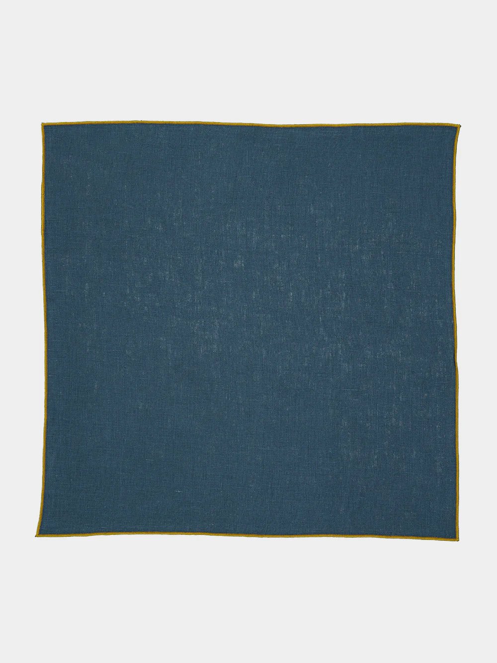 Filo Linen Napkin in Deep Blue and Curry