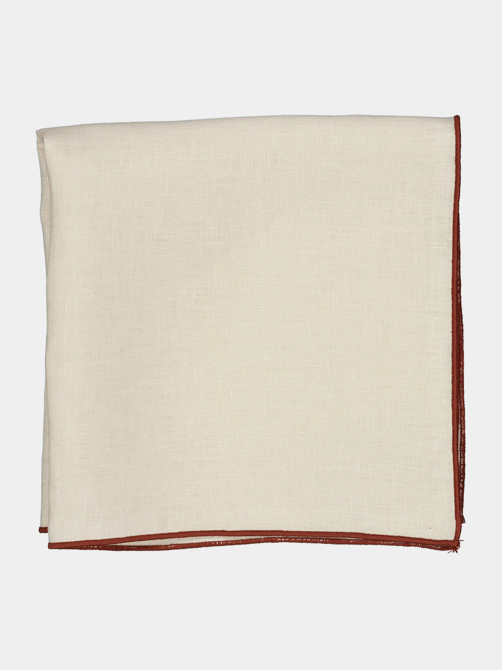 Filo Linen Napkin in Sea Salt and Terracotta - Image 3