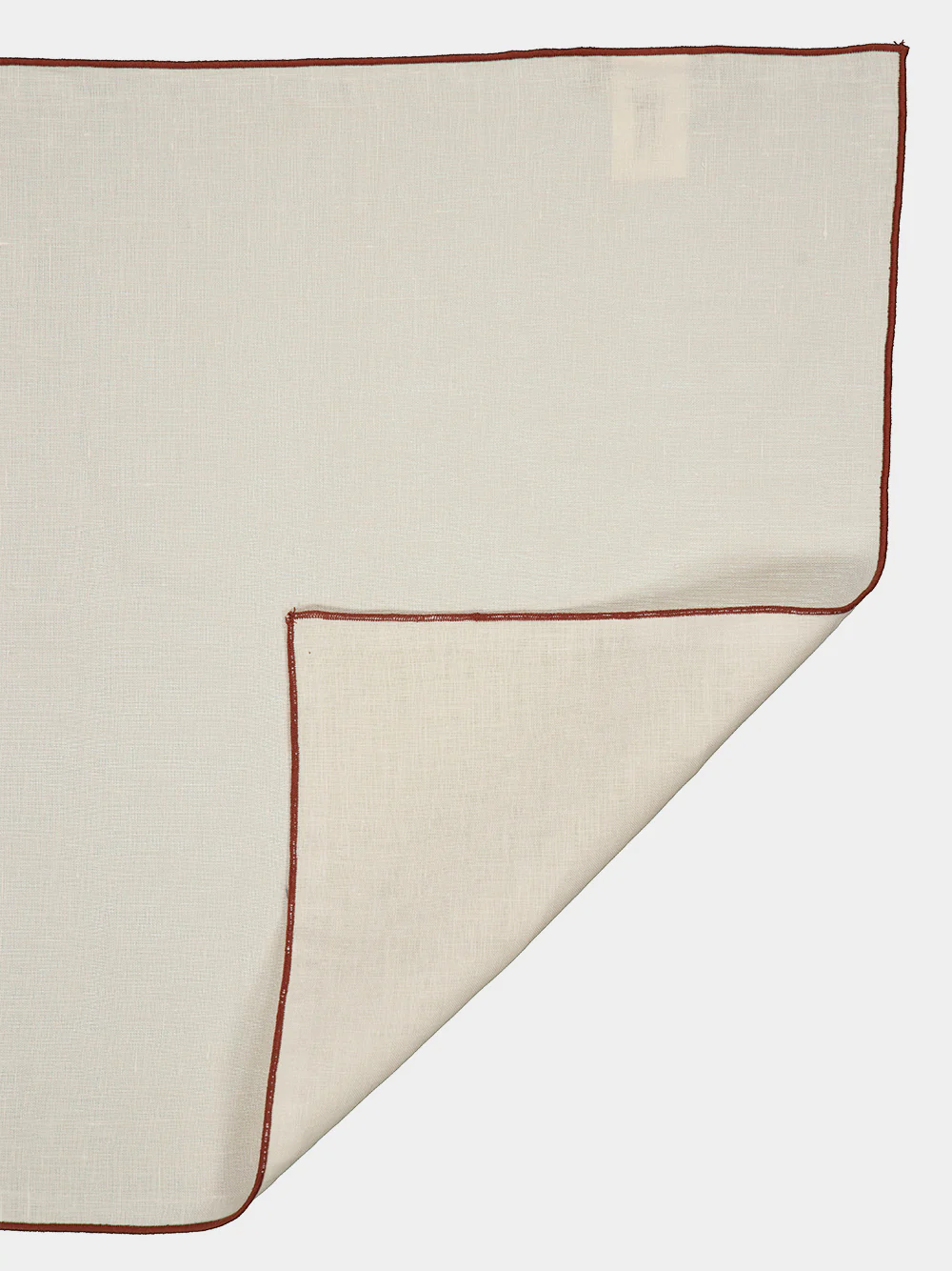 Filo Linen Napkin in Sea Salt and Terracotta - Image 4