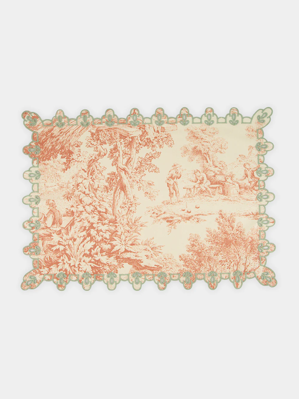 Amalfi Cotton Placemat Talc and Sage