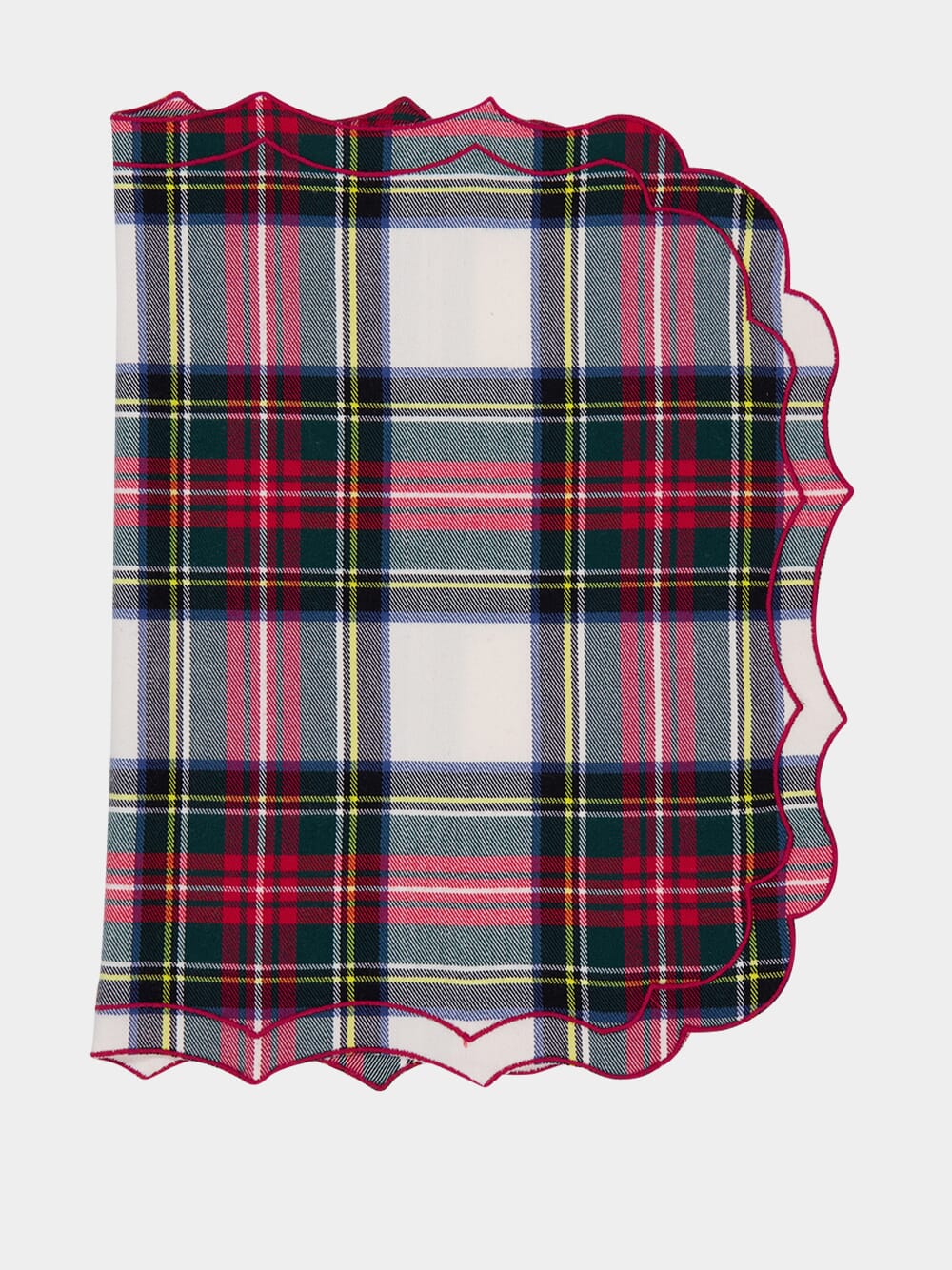 Scottish Florence Placemat in Ivory and Red - Image 3