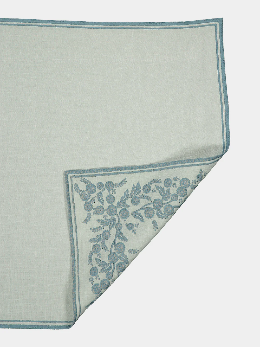 Venaria Linen Napkin in Ice and Dolphin - Image 4