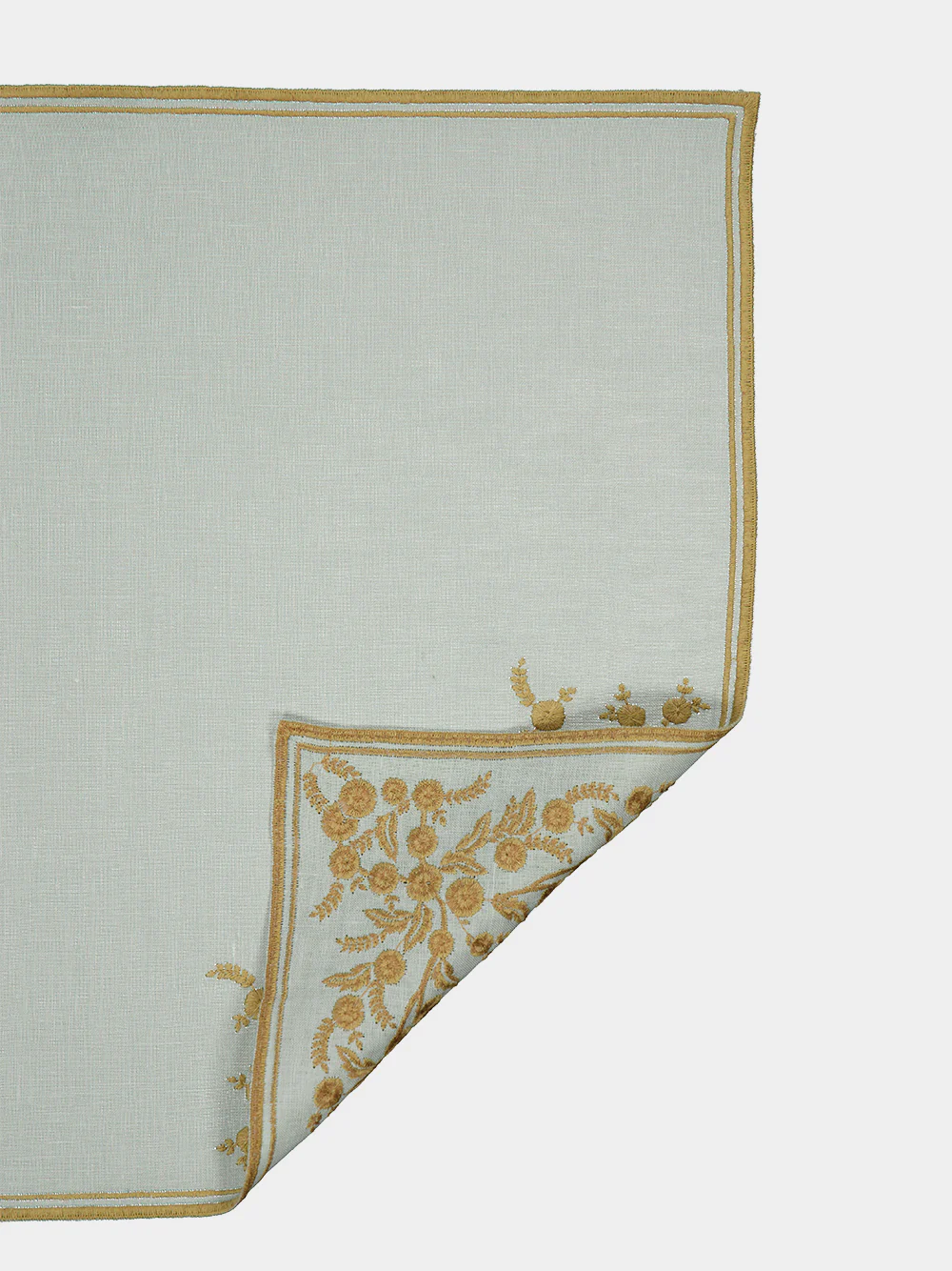 Venaria Linen Napkin in Ice and Ginger - Image 4