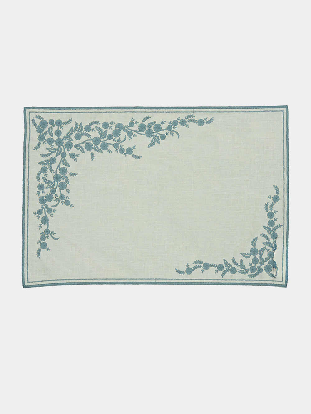 Venaria Linen Placemat in Ice and Dolphin