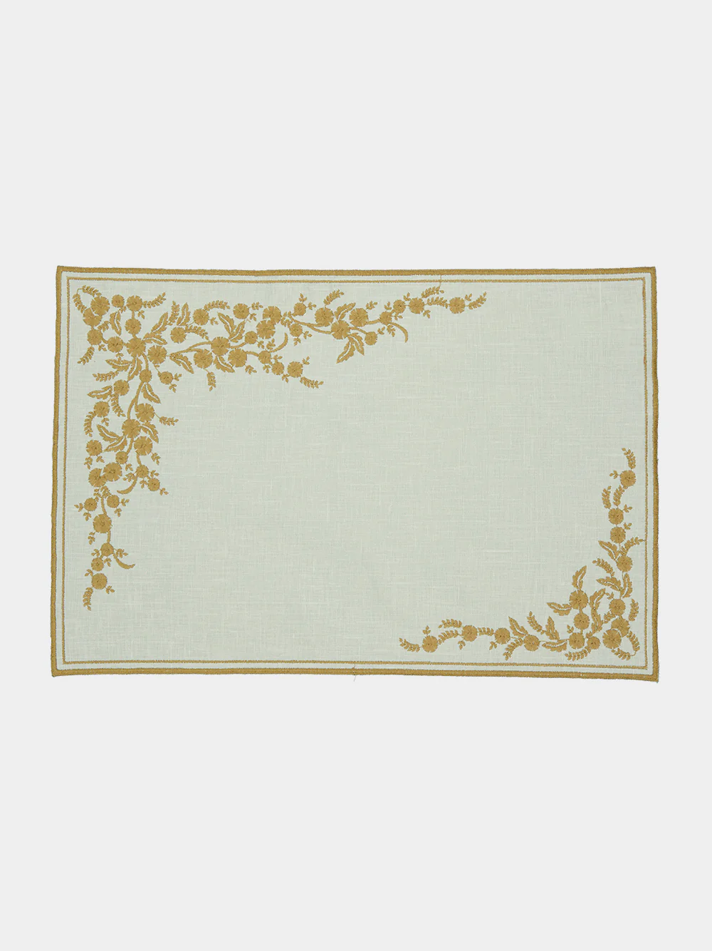 Venaria Linen Placemat in Ice and Ginger