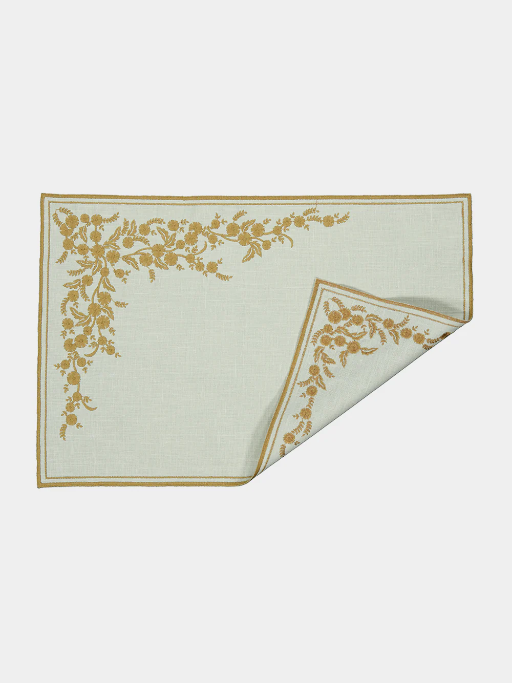 Venaria Linen Placemat in Ice and Ginger - Image 3
