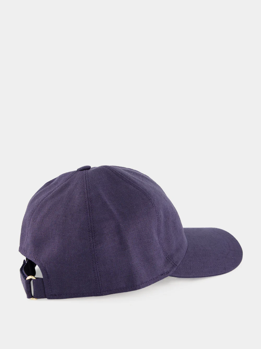 Navy Linen Hiker Baseball Cap - Image 2